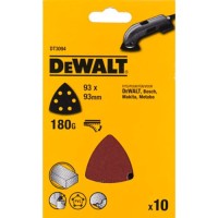 DEWALT Detail Sanding Sheets - Hook & Loop (10) 93 x 93mm 180g &pound;5.39